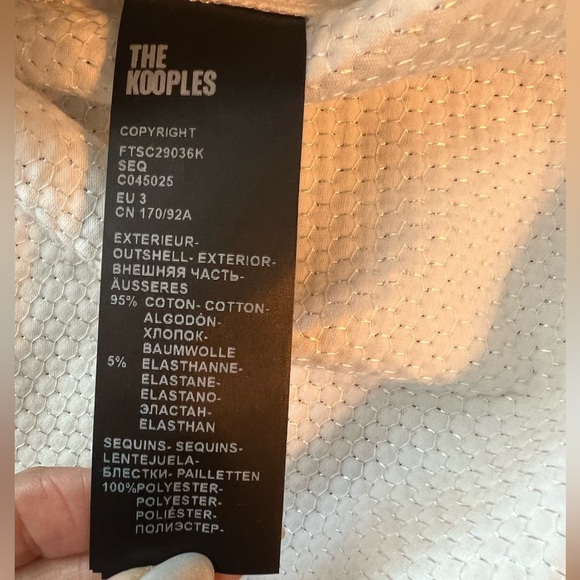 THE KOOPLES Silver sequined t-shirt, Size Large NWT short sleeve crew neck - Picture 13 of 14